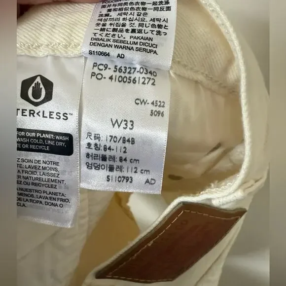 Levi’s 501 Disco Nights White Denim Shorts NWT Sz 33 High Rise - Picture 8 of 8